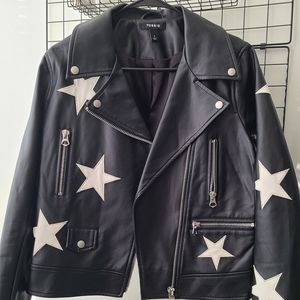 Torrid Black faux leather MOTO Jacket